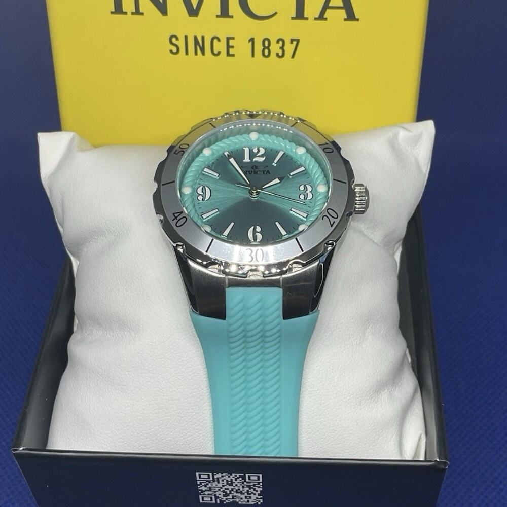 Invicta Angel Halo Women's Watch - 38mm, Light Blue (24124) NEW- IN BOX-LIMITED